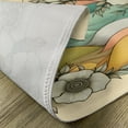 thumbnail image 4 of Ambesonne Boho Floral Place Mats Set of 4, Sunny Mid Century Waves, Standard Size, Mustard Seafoam Champagne, 4 of 5