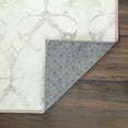 thumbnail image 3 of My Magic Carpet 3'x5' Machine Washable Non-Slip Kitchen Entryway Area Rug - Leilani Damask Ivory, 3 of 6