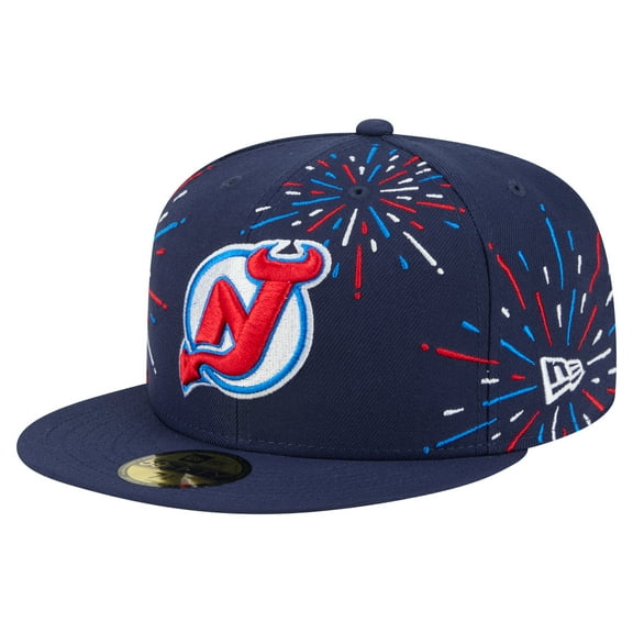 Men's-New Era  Navy New Jersey Devils Americana Fireworks 59FIFTY Fitted Hat