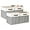 Grey and White, variant on 13x13 Inches Storage Cube, Fabric Storage Bins with PU Handles, Collapsible Organizer Baskets for Closet, Brown and White, 4-Pack