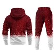 thumbnail image 6 of Mens Brushed 2‑Piece Christmas Tracksuit Hooded Pullover Top and Jogger Pants Winter Casual Athletic Outfit Vermilion 3XL, 6 of 7