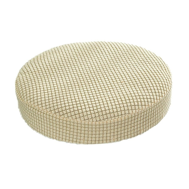 Funda para taburete redondo, diámetro 28-38 cm, lavable, para el hogar, silla elevadora de bar. Redondo beige para 28-38cm