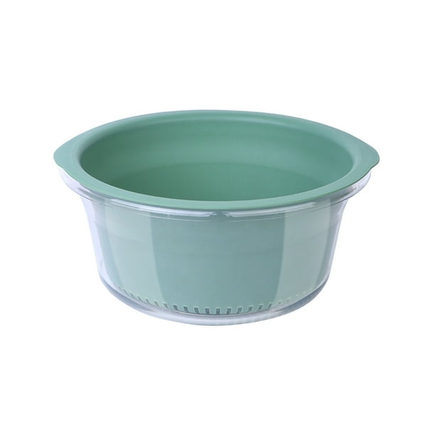 Yhmxh Organizadores y almacenamiento Cesta de drenaje de doble capa, cesta para frutas y verduras, cesta para refrigerador, cesta de plástico para cocina, cesta para lavar verduras