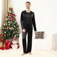 thumbnail image 2 of Matching Family Christmas Pajamas Silk Christmas Pajamas Long Sleeve Pullover Holiday Nightwear Top and Pajamas Pants Christmas Eve Clothes, 2 of 9
