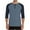 Blue, variant on Men's 3/4 Sleeve Henley Shirts Raglan Sleeve Casual Slim-Fit Tee Shirt Lightweight Fashion Spring Fall Button Pullover Tops