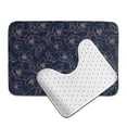 thumbnail image 6 of Yiaed Copper-Gold Gloss Outline Cherry Print Bathroom Mat Set 2 Pieces Mat Anti-Skid Pad Ultra Soft and Absorbent Bathroom Bath Mat Contour Bath Rugs for Toilet Base, 6 of 6