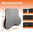 thumbnail image 4 of BLACK+DECKER Slow Rebound Memory Foam Back Cushion Lumbar Support Pillow, Gray/Black, 4 of 7