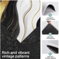thumbnail image 3 of Black Marble Gold Wave Pattern Kitchen Rugs Sets Of 3,Kitchen Runner Rugs Non Skid Washable,Decorative Kitchen Floor Mats for Kitchen,Sink,Laundry,17"x30"+ 17"x47" + 17"x59", 3 of 6
