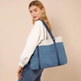 thumbnail image 7 of JUYGO Shoulder Bag for Women Large Capacity Handbag Casual Tote Bag Laptop Satchel Canvas Purse, 7 of 7