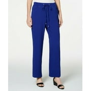JM Collection Women's Crinkle Wide Leg Pants Jazzy Blue Size XX-Large
