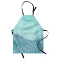 thumbnail image 1 of Nautical Apron Marine Beauty Shell with Seahorse Starfish Oysters Ocean Sea Tropical Image, Unisex Kitchen Bib Apron with Adjustable Neck for Cooking Baking Gardening, Turquoise Teal, by Ambesonne, 1 of 3