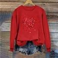 thumbnail image 6 of asdoklhq Womens Casual Love Heart Shirts Women's Fashion Long Sleeve Printed Sweatershirt Loosen Blouse Red M, 6 of 8