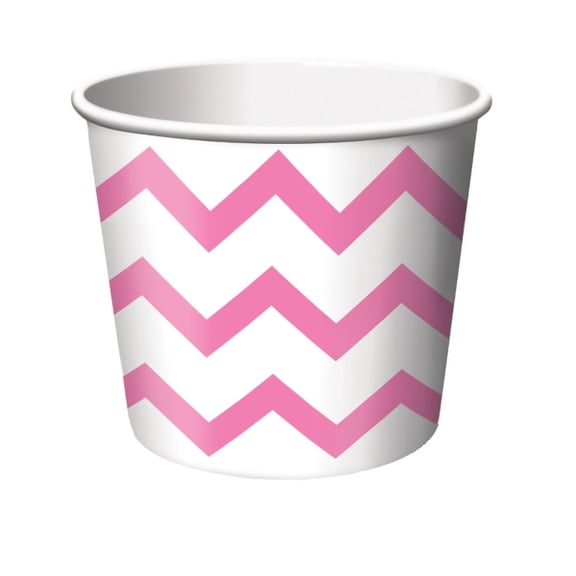 Candy Pink Chevron Stripe Treat Cups (6 ct)