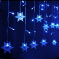 thumbnail image 2 of Lapalife Snowflakes LED Curtain String Lights, 11.5Ft 96 LED Christmas Window Curtain Fairy Lights with 8 Flashing Modes Christmas Lights for Indoor Outdoor Bedroom Wedding Party, 2 of 6