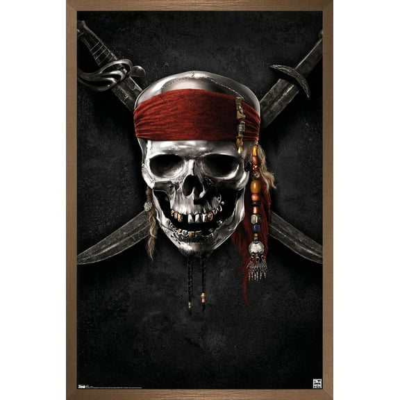 Disney Pirates of the Caribbean: On Stranger Tides - Teaser One Sheet Wall Poster, 14.725" x 22.375" Framed