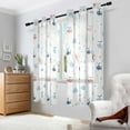 thumbnail image 2 of Yayeee Window Curtains Light Filtering 63"x42" Grommet Panel Pair Home Living Room Decor, Airplay Pattern, 2 of 7