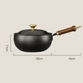 thumbnail image 3 of AFQH Household wrought iron uncoated pot-bellied frying pan multi-purpose frying pan, 3 of 9