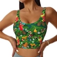 thumbnail image 1 of Fotbe Cute Christmas Stocking Bear Sujetador Deportivo Largo sin Aros para Mujer con Almohadillas y Soporte Medio, Transpirable y Absorbente, Camiseta Tipo Chaleco o Tank Top-XX-Large, 1 of 8