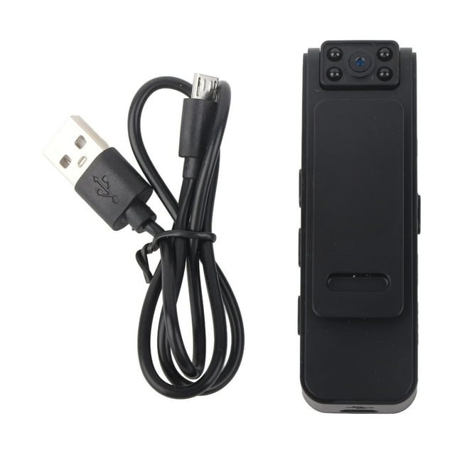 Mini cámara corporal 1080P HD, grabadora de video portátil con absorción magnética y lente de rotación de 90 grados para el hogar y la oficina.