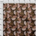 thumbnail image 3 of oneOone Viscose Jersey Brown Fabric Semi Circle Sewing Material Print Fabric By The Yard 60 Inch Wide, 3 of 4