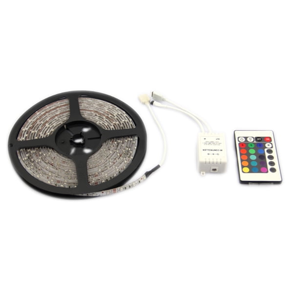 TKOOFN 12V 300 LED Strip Lights Adapter IR Remote Waterproof 16.4Ft 5M