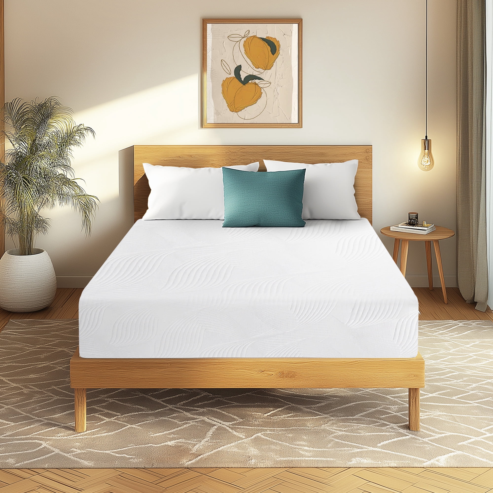 Soges 10 inch Full Size Memory Foam Mattress with Removable Washable Mattress Cover, Medium Firm Gel Memory Foam Mattress for Pressure Relief, Fiberglass Free Mattress in a Box, CertiPUR-US