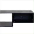 thumbnail image 2 of TV Furniture | 65.35in Modern Floating Wall Mounted TV Stand with 20 Color LEDs & Charging Station | Particle Board+MDF | Black | TV Size 50-59 Inches, 2 of 15