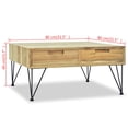thumbnail image 4 of vidaXL Table Basse 80x80x40 cm Teck Massif, 4 of 5