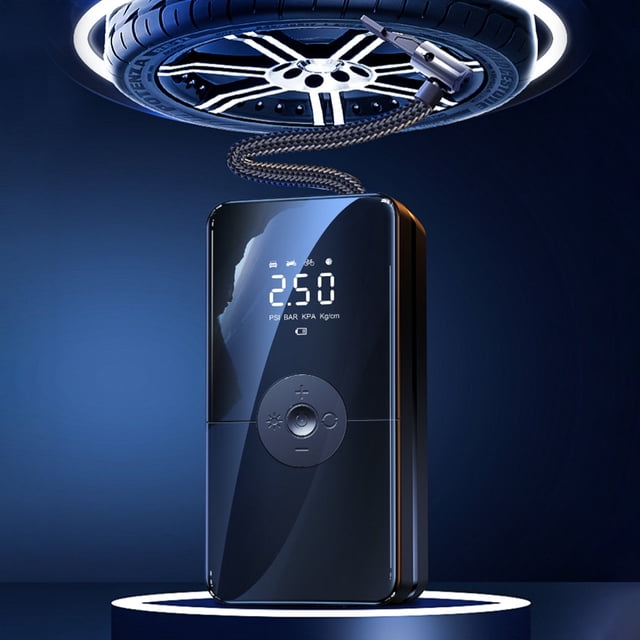 Danhjin Vehicle Inflatable Pump Wireless Digital Display Models Car Inflatable Pump Wireless Digital Display Charging Models Portable Car Tire Pump High Power