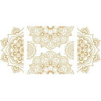 Mandala Boho Flower Wall Decals Border Line Decor DIY Art PVC Wall Decal Removable Wall Stickers and Murals Wall Decoration for Bedroom Living Room