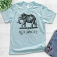 thumbnail image 2 of Kids Herbivore Elephant Shirt, Youth Kids Boy Girl T-Shirt, Herbivore Shirt, Vegan Veganism Shirt, Animal Shirt, Light Blue, Small, 2 of 4