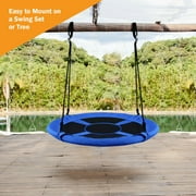 Goplus 40'' Flying Saucer Tree Swing Indoor Outdoor Play Set Swing for Kids Blue