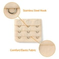 thumbnail image 4 of INSPIRE CHIC Rallonges de Soutien-Gorge pour Femmes à 3 Crochets 3 Rangées Bretelle de Soutien-Gorge Extensible Boucle Crochets Bande de Soutien-Gorge Beige 5, 4 of 5