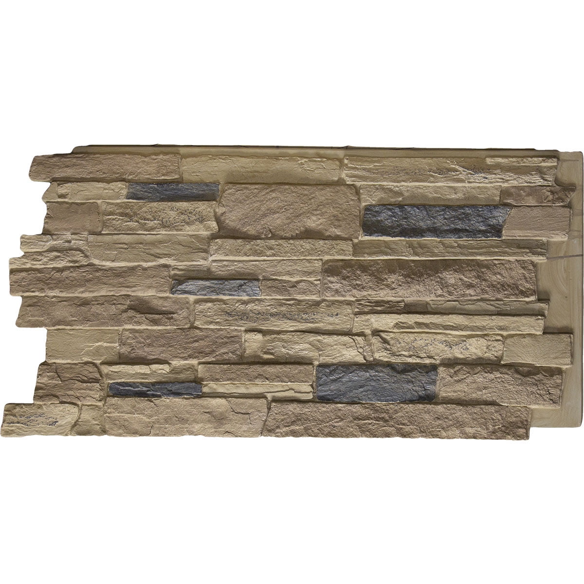 48"W x 24"H x 1 1/4"D Acadia Ledge Stacked Stone, StoneWall Faux Stone