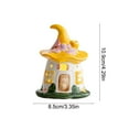 thumbnail image 3 of Eespoir Ceramic Christmas Magics House, Desktop Household Ornaments, Miniature House Decor, For Christmas Gifts Scene Layout Props(Yellow), 3 of 9