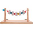 thumbnail image 1 of Birds Chewing Toy Bird Standing Perch Parrot Perch Stand Wooden Bird Toy Hamster Platform, 1 of 9