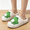 Green, variant on Women Slippers, Cute Pattern Fruit Slippers, Warm Soft Bedroom Shoes Fuzzy Closed Toe Sandals Non Slip House Bedroom Slippers