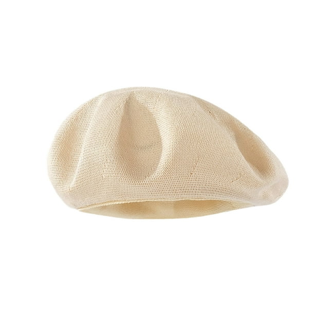 Gorro de boina fino de punto transpirable para mujer, gorro de pintor, gorro francés, gorro de periódico