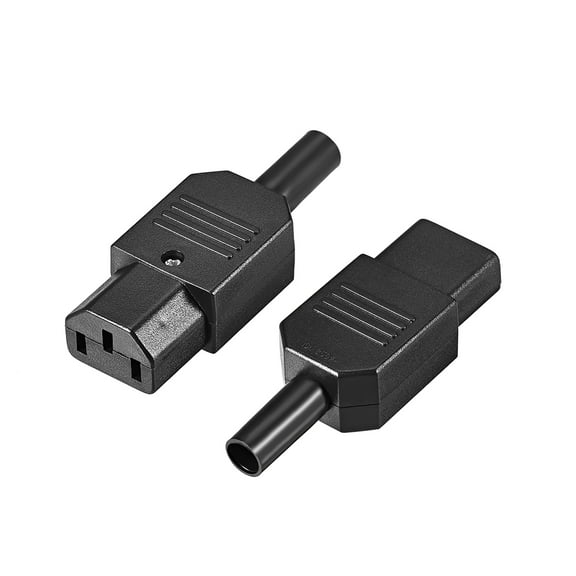 AC 110-250V 10A Female IEC320 C13 Power Socket Adapter Connector 3 Terminals Panel Mount 2 Pcs