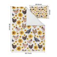 thumbnail image 5 of Sunflower and Chicken Rustic Farmhouse Duvet Cover and Pillowcase Set for Single Bedding, Bedroom Accessories for Kids Teens, 5 of 5