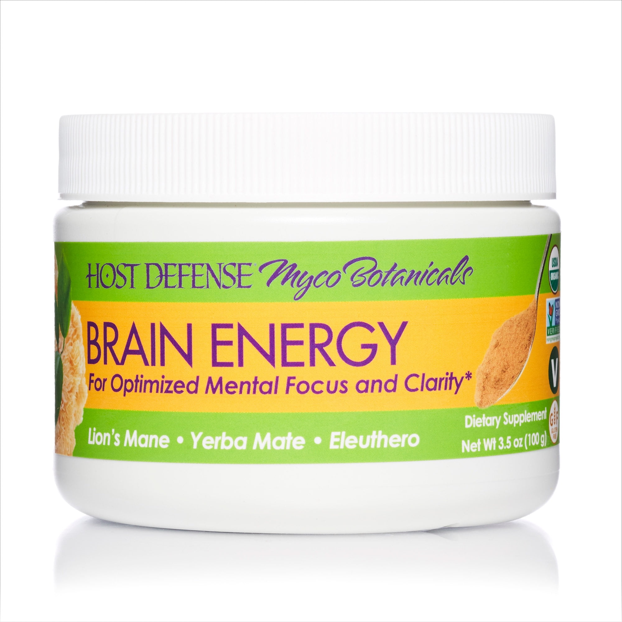 Host Defense, MycoBotanicals Brain Energy Mushroom Powder, Support for Brain Function, Mental