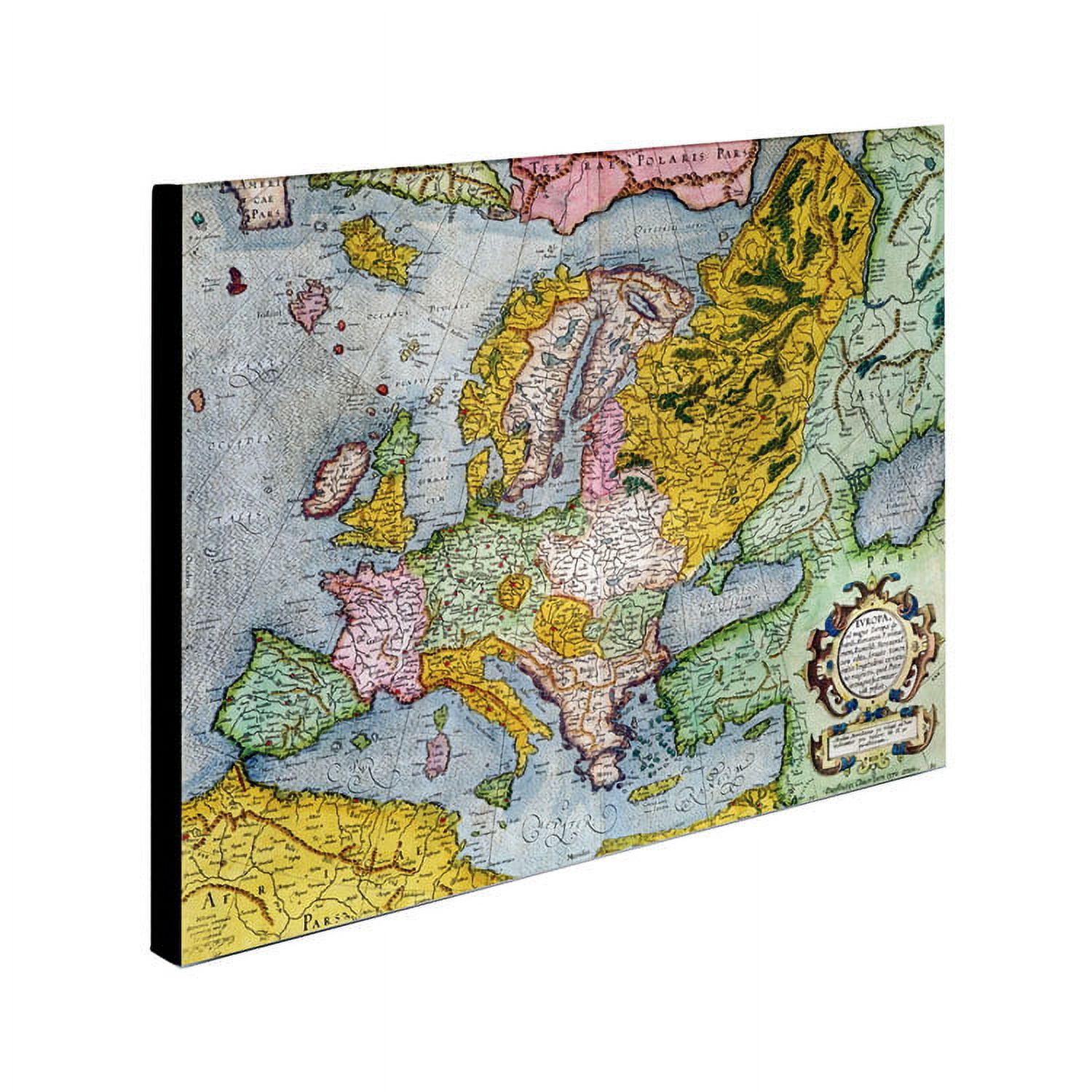 Trademark Art 'Europe In the 1590's' Canvas Art by Gerardus Mercator