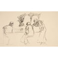 thumbnail image 3 of Edwin Austin Abbey 18x13 Black Modern Framed Museum Art Print Titled - Sketch of Four Men in Medieval Dress at a Table - Unidentified Illustration, Possibly for ‘Love's Labours Lost’, the Ki, 3 of 5
