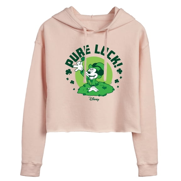 Disney - Pure Luck - Juniors Cropped Pullover Hoodie