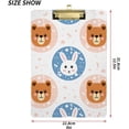 thumbnail image 2 of FMSHPON Cute Bear Rabbit Clipboard Hardboard Wood Nursing Clip Board and Pull for Standard A4 Letter 13x9 inches, 2 of 7