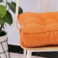 thumbnail image 3 of Nvzi Cojín de asiento de silla acolchado cuadrado de lino sintético,cómodo para sentarse en la oficina, el hogar o el automóvil, 20 x 20 pulgadas, color naranja, 3 of 5