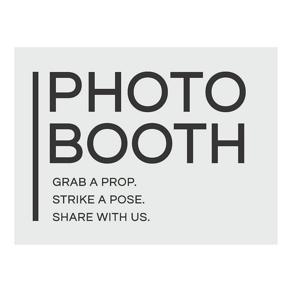 Minimal Photo Booth Sign, Wedding, Party Decor, 1 Piece