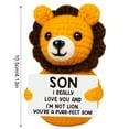 thumbnail image 2 of Handcrafted Crochet Lion Plush Toy with Heartfelt Message Perfect Gift for Dad Cute and Unique Keepsake, 2 of 2
