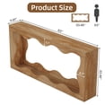 thumbnail image 4 of Fnova 63" Long Farmhouse Console Table for Entryway, Wave-Shaped Wood Entryway Table, Sofa Table for Living Room, Light Brown, 4 of 11