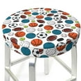 thumbnail image 3 of KLL Color Balls Round Bar Chair Cushion Cover 14 inch ,Bar Stool Protector with Elastic, Soft Washable, 3 of 6